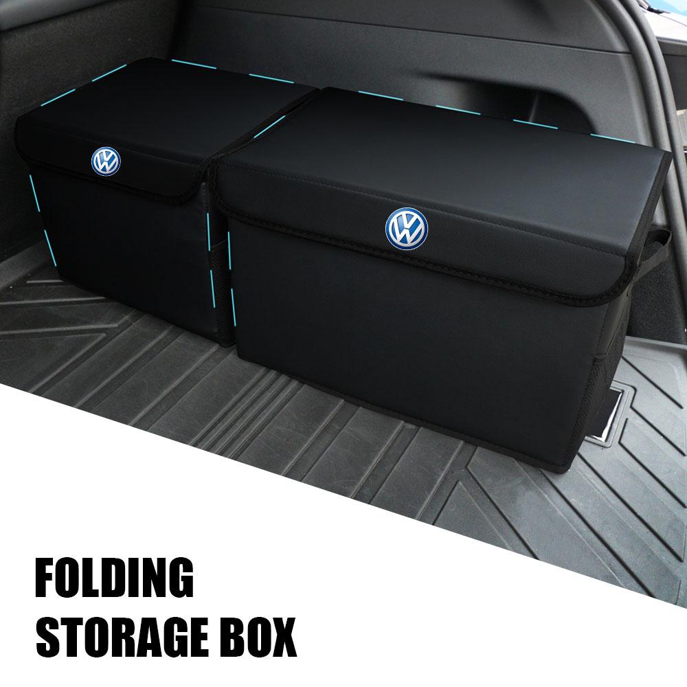For Volkswagen VW Rline Golf 6 7 Passat Polo B5 B6 GTD Touareg Jetta Car Trunk Organizer Box Travel Stowing Tidying Storage Case