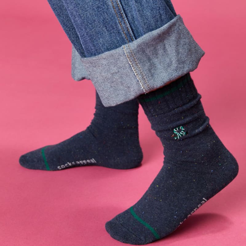 

SOCKS APPEAL embroidery heart dachshund nep navy M