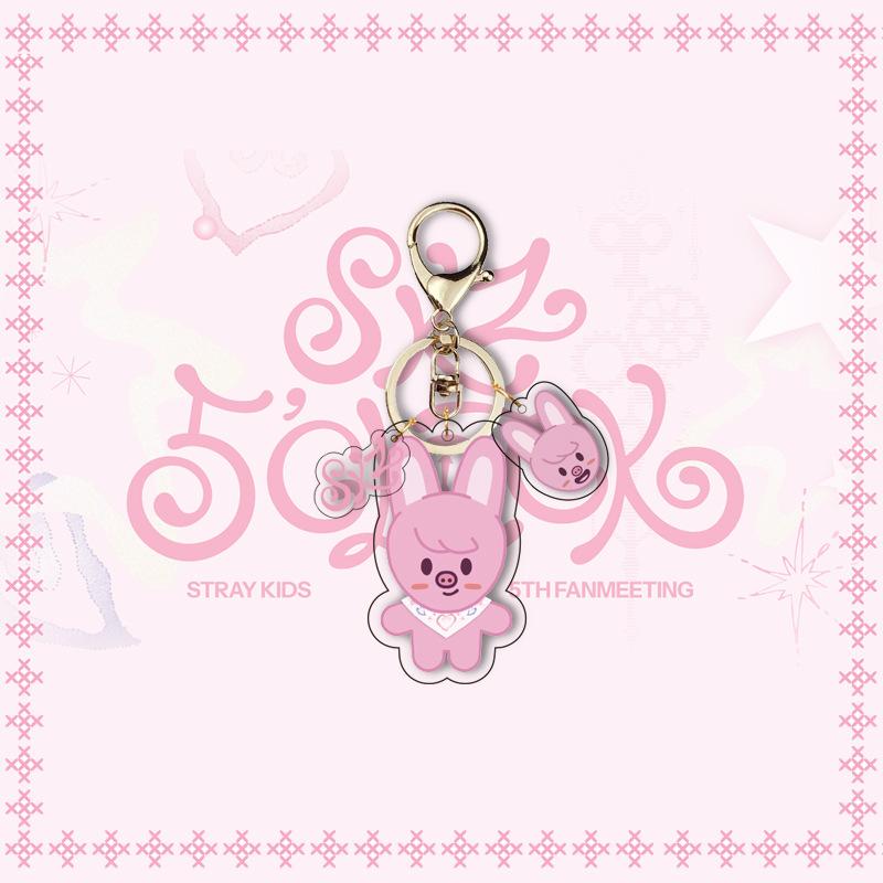 SKZOO Straykids Cartoon New Acrylic Keychain Bag Pendant Accessories Star Peripheral Gifts