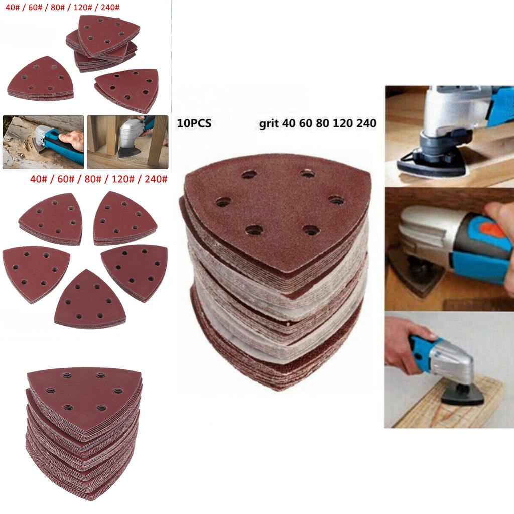 Versatile Triangle Sandpaper With Flannelette Backing 6 Holes 90*90*90mm