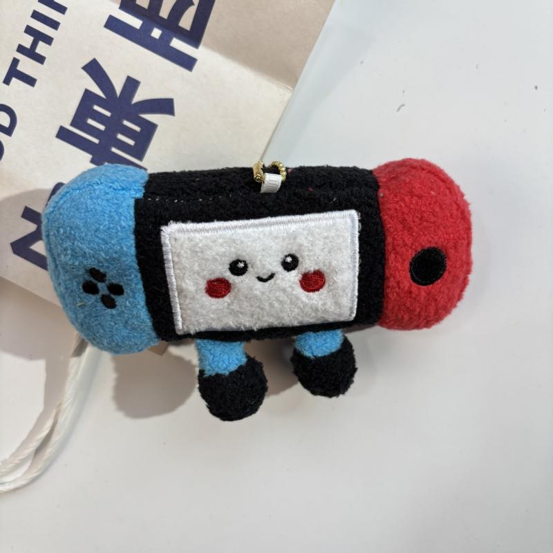 Game Consoles Plush Toy Keychain Cartoon Soft Stuffed Doll Pendant Car Key Ring Backpack Bag Decor Kid Gift