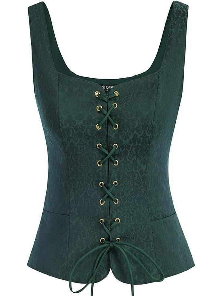 Women's Renaissance Pirate Vest Corset Costume