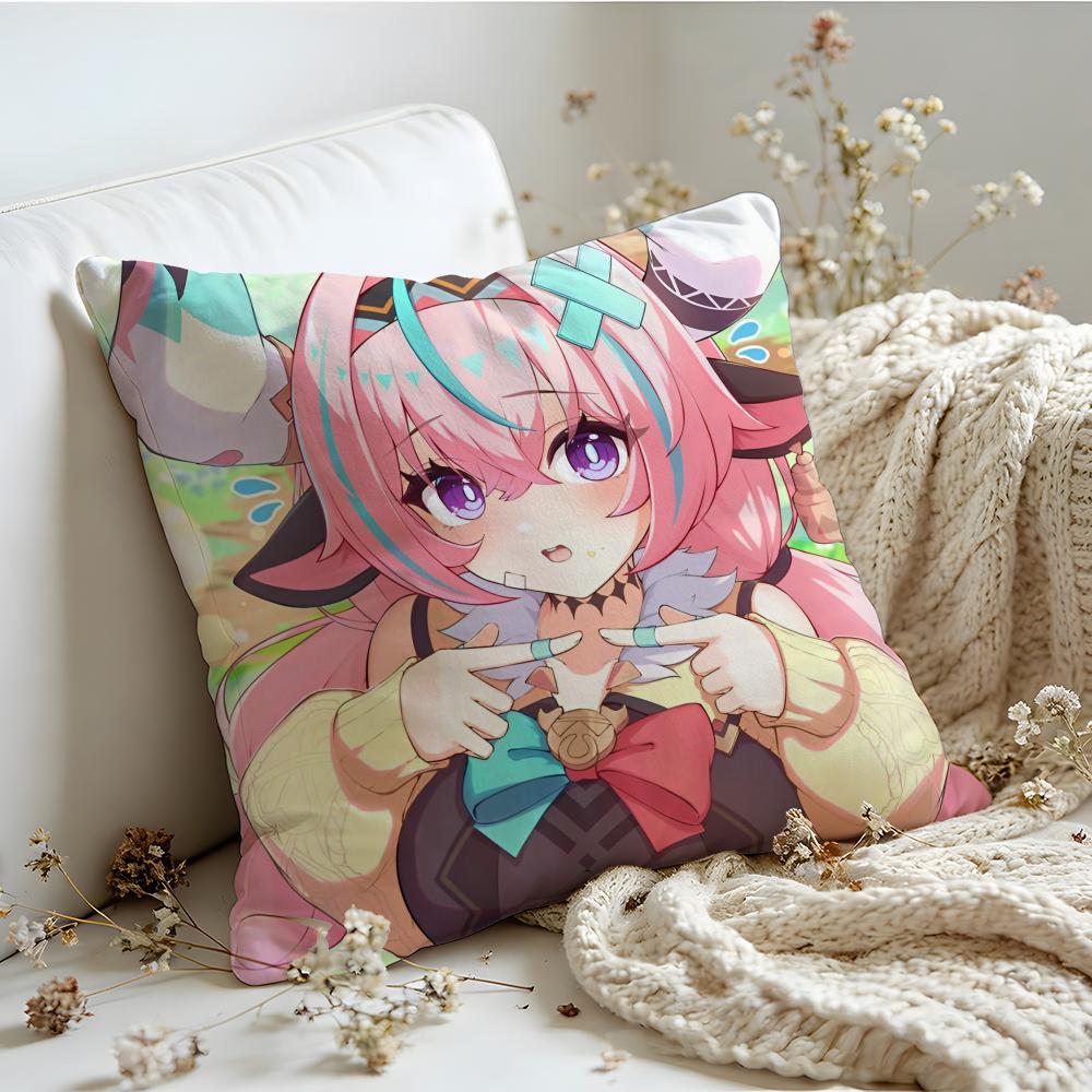 Cushion Cover  Linen  SkinFriendly Soft Decorative Case For Sofa Home Decor Hot Anime Genshin VVaresa Pillow cover