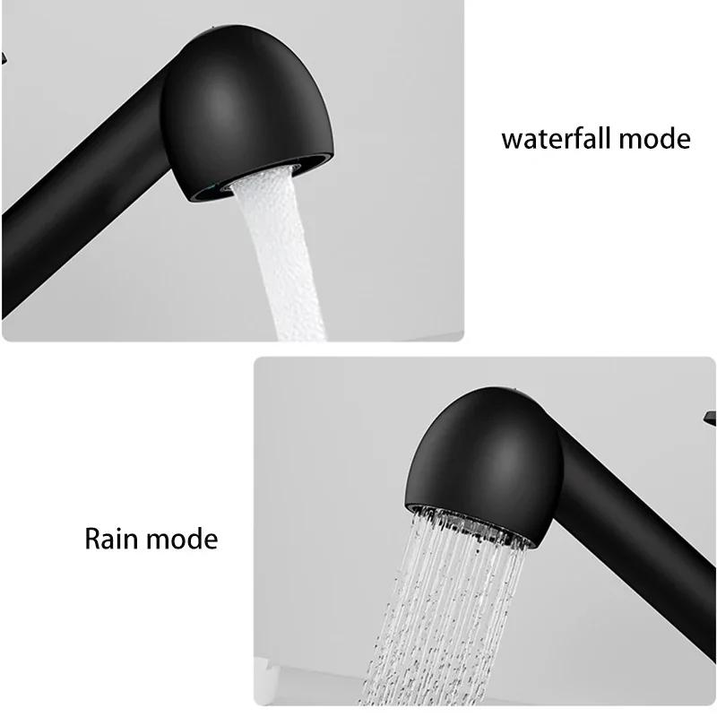 Bathroom Faucet Single Handle Spray Faucet Deck Mounted Pull Out Kitchen Mixer Faucet Universal Rotation Shower Nozzle Tap