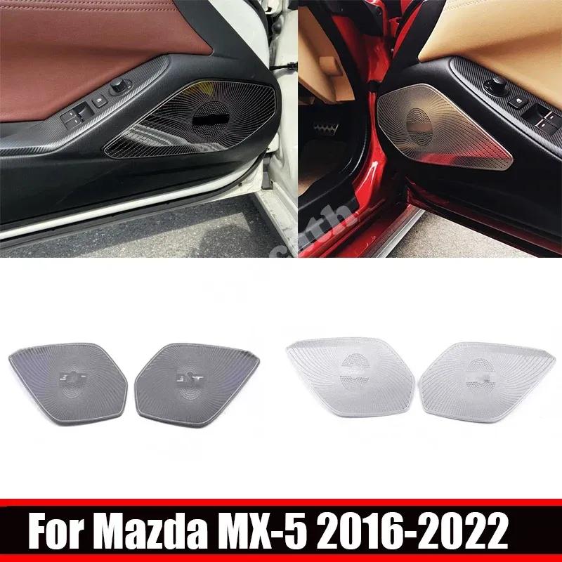 For Mazda MX-5 MX 5 RF MX5 ND 2016- Car Speaker Cover Accessories Front Door Horn Sound Hood Panel Trim Audio Decoration