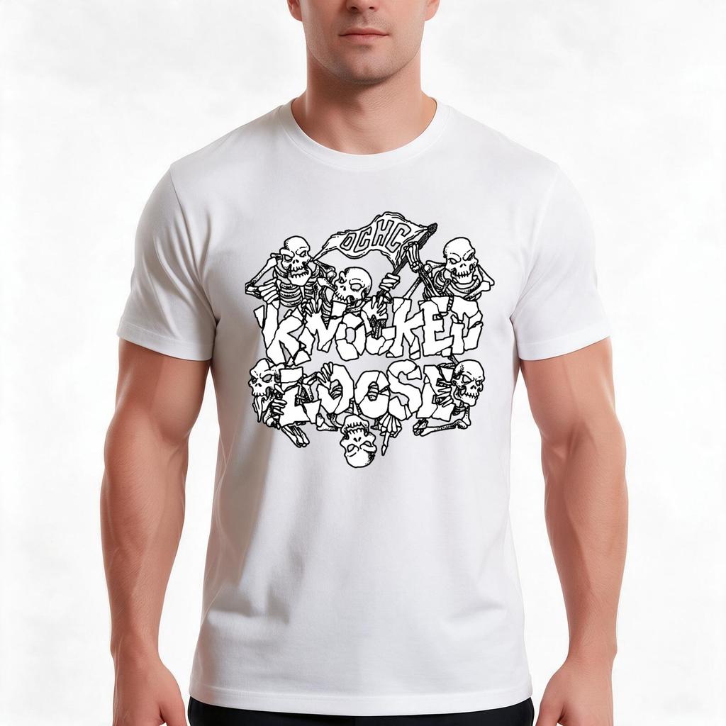Knocked Loose Ochc Tshirt Summer Casual Cotton Tee Oversized Streetwear Tops Vintage Graphic Print Loose Fit Short Sleeve