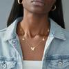 S925 Sterling Silver Butterfly Diamond Necklace – Elegant European & American Style Clavicle Chain for Women