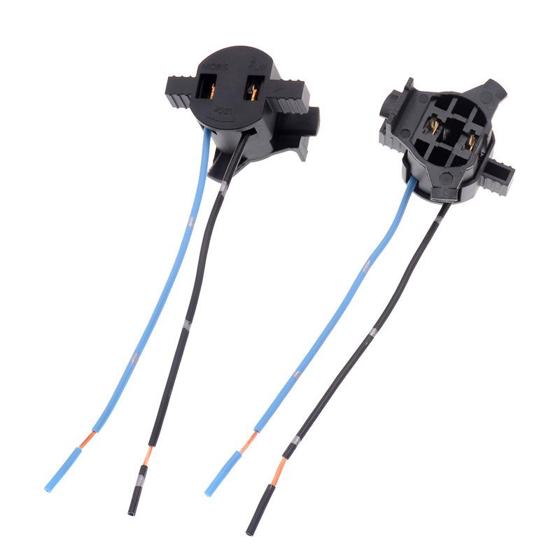 H7 2Pcs Headlight Headlamp Bulb Socket Connector Adapter Harness Cable Wire Wiring Plug Pigtail Fit for Hyundai Kia