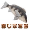 EXCEART Sea Bream Figure, Fish Model, Decorative Black Figurine, Simulation Toy