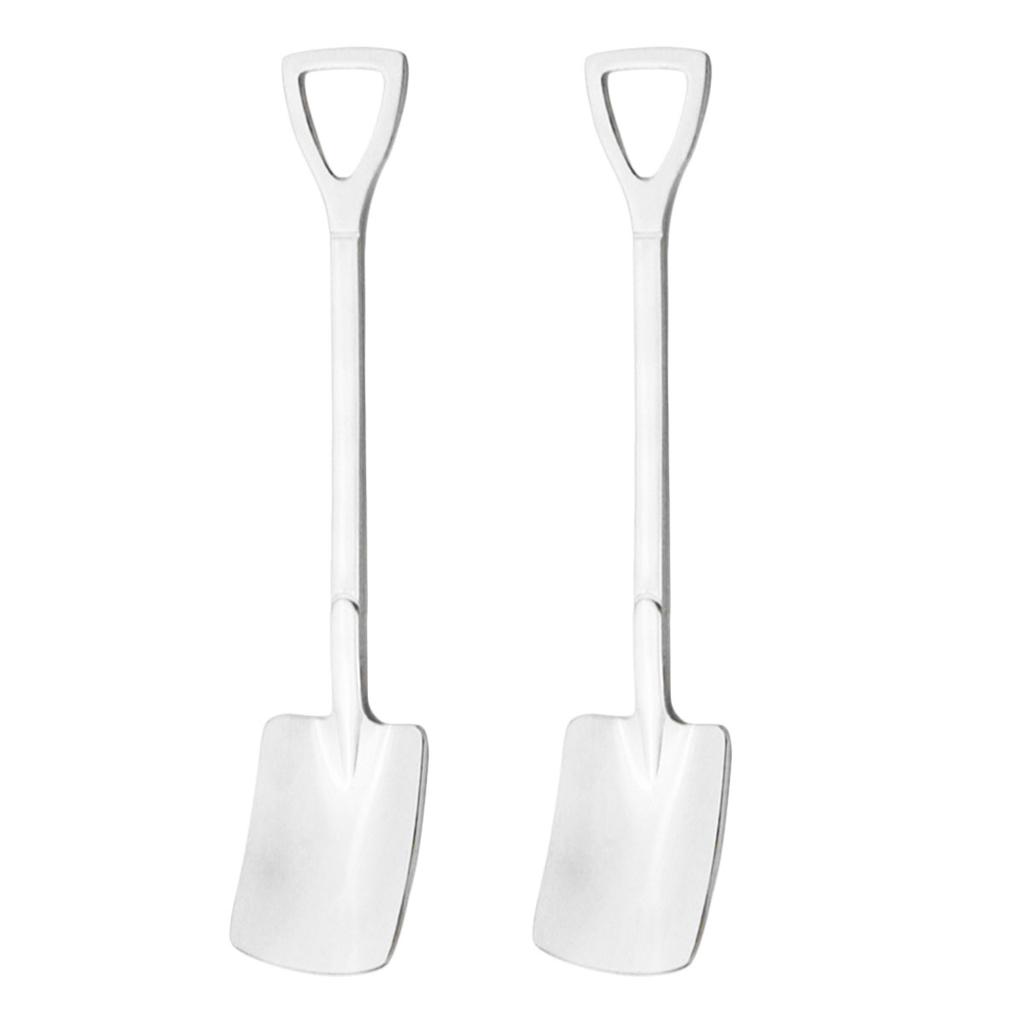 Rainbow Stainless Steel Shovel Spoon Set Ice Cream Stirring Spoon Tool Creative Teaspoon Dessert Coffee Spoon Party Cutlery Set