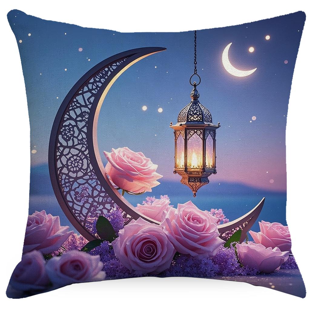 New Moon Chandelier Flowers Dreamy Folk Line Print Home Living Room Sofa Pillow Cover