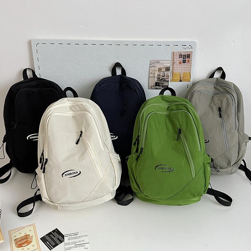 Large Capacity Backpack Men's Letter Print Schoolbag Women's Backpack
