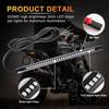 LivTee Universal 8" Flexible LED Light Strip with Tail Brake Stop Turn Signal Lights All-in-one for Motorcycle Scooter Quad Cruiser Off Road,