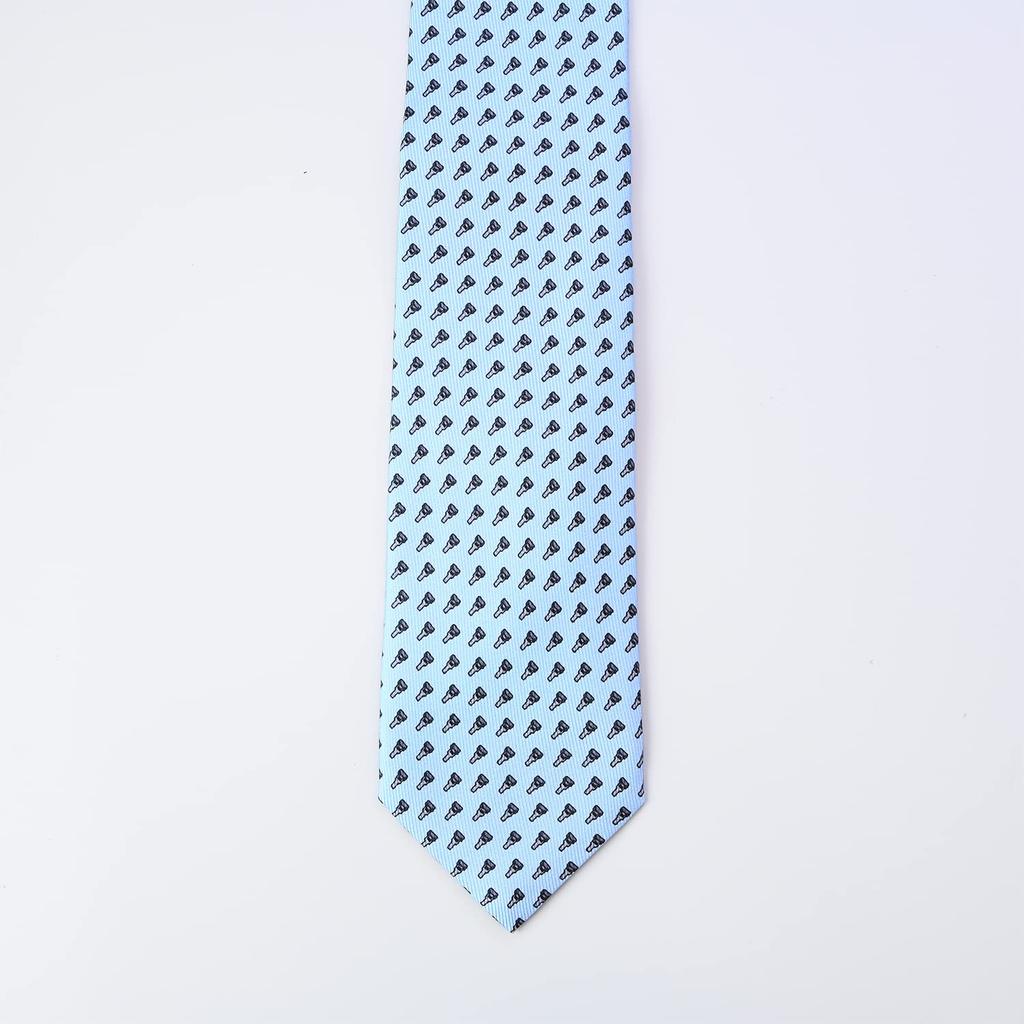 Dunhill Light Blue 8cm Made In Italy Men's Tie, Wide, 100% Silk, Lock, 22FPTP1X9450, [Product Code 22FPTP1X9450]
