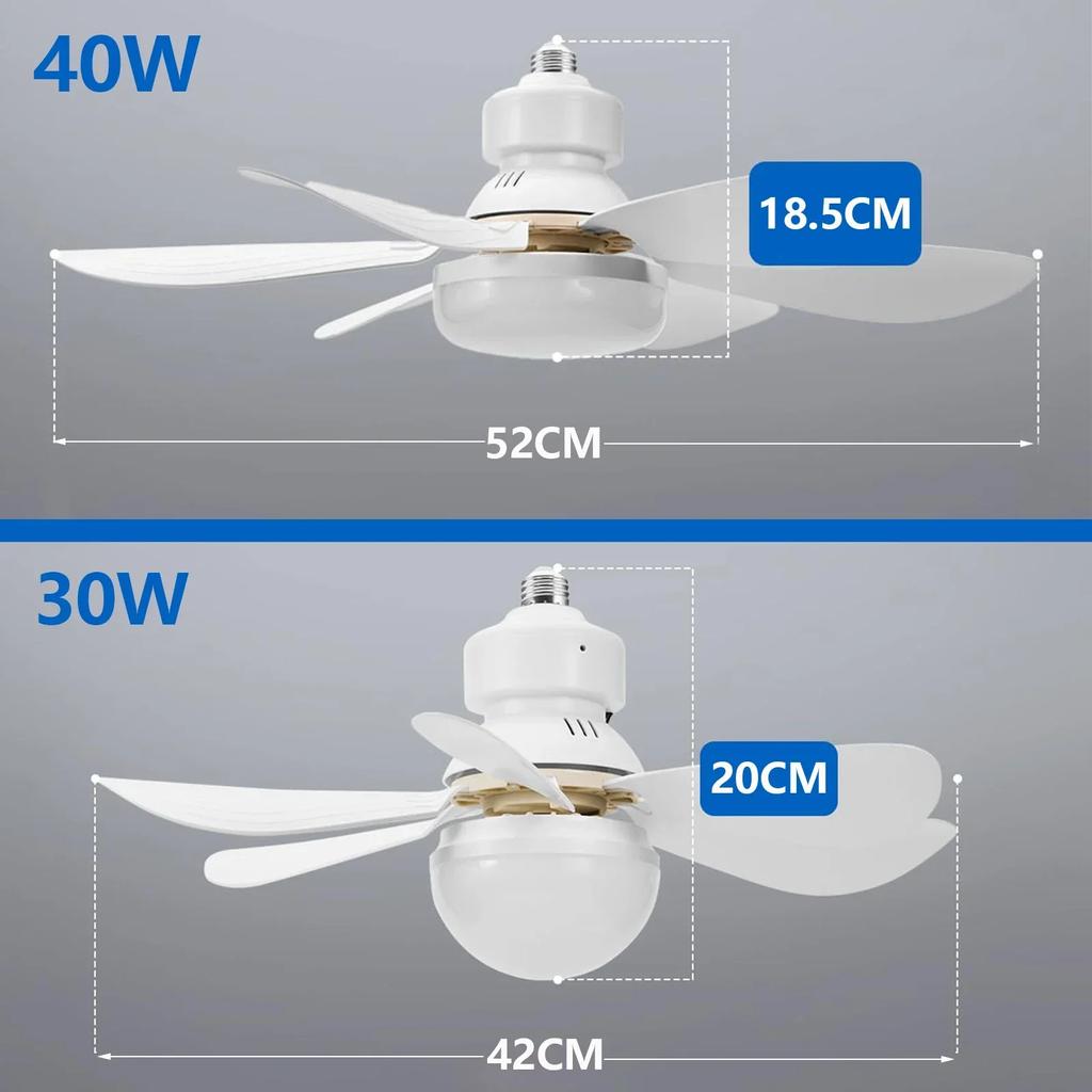 Modern Ceiling Led Light Fan 52CM 42CM Silent with Remote Control Ceiling Fan Lamp for Room Office Study Kitchen