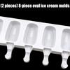 2 Pack Efficient Silicone Ice Creams Trays Professional Ellipse Shape Nontoxic Easy Removal Feature