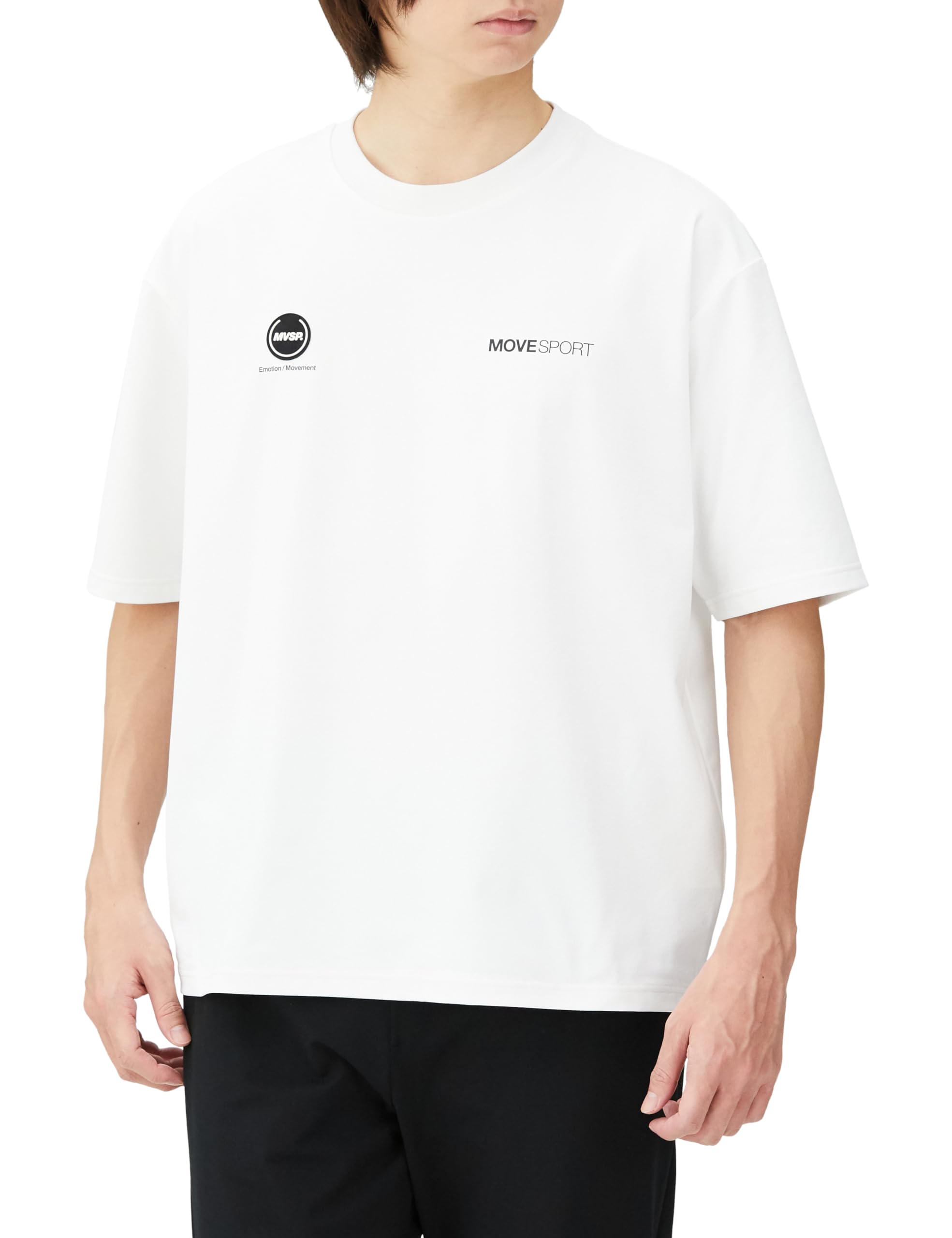 

Move Sports DMMXJA50_WH_L_SUNSCREEN Span-Like Graphic Logo Oversized Shirt