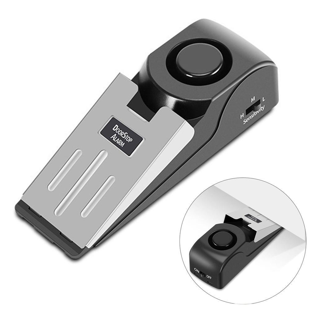 Door Stop Alarm Anti Theft 120db Siren Portable Door Stopper Security Alarm for Home Apartment Travel