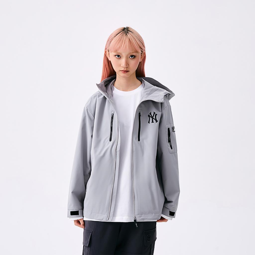 New MLB New York Yankees Basic Collection SS25 Trench Coat Unisex Light Gray 3AWJB0351-50GRL