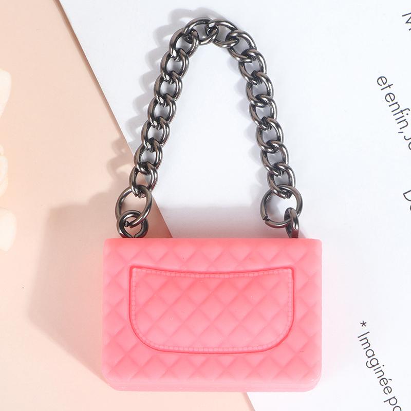 

1 шт. цепочка кукла сумка миниатюрная сумка для покупок модель для декора кукольного дома розовый