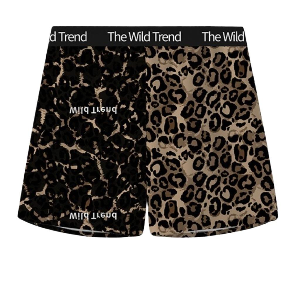 

High Waist Leopard Beach Shorts Underpants Baggy Bloomers Shorts Pants Men s Sleep Bottoms Male L-Style F