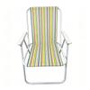 Portable Striped Folding Chair for Camping and Fishing