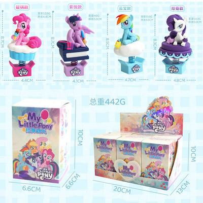 Boîte Surprise My Little Pony Fluttershy Rainbow Dash Twilight Sparkle Rarity Figurine d'Action Ornement à Bascule Mignon Cadeaux pour Enfants Articulée à l'Échelle