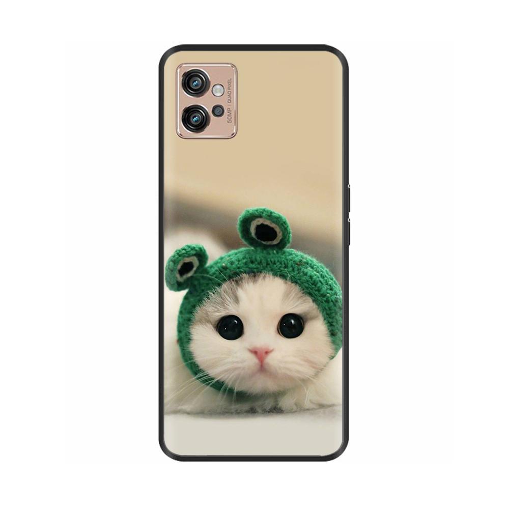 For Motorola Moto G32 Phone Case Heart-Butterfly Funda For Motorola Moto G32 MotoG32 Cover Protection Liquid Silicone Bumper