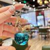 DIY Jewelry Plating Keychain with High-End Apple Pendant - Stylish Bag or Car Accessory