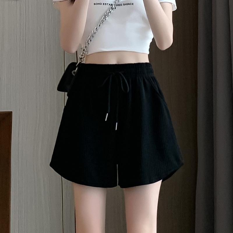 Rosa Sportshorts Damen Sommer Hochtailliert Kleiner Mann Laufen Weites Bein Lässige Hotpants