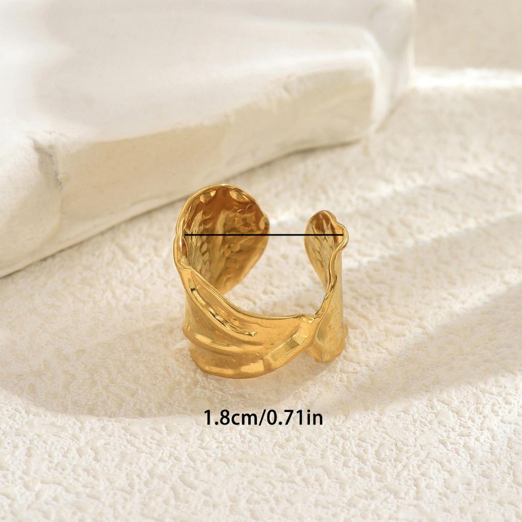 Geometric Women's Ring Versatile Personality Twisted Design Premium Sense Open Ring Versatile Index Finger Ring