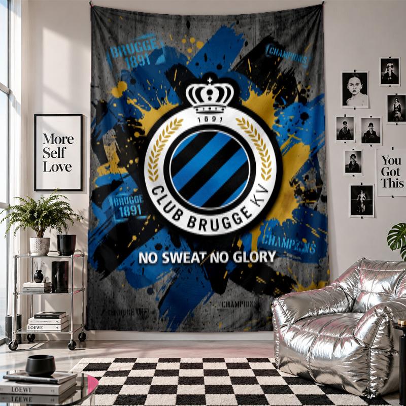 Club Brugge FC Wall Tapestry Home Decor Wall Hanging Cloth for Bedroom Living Room Background