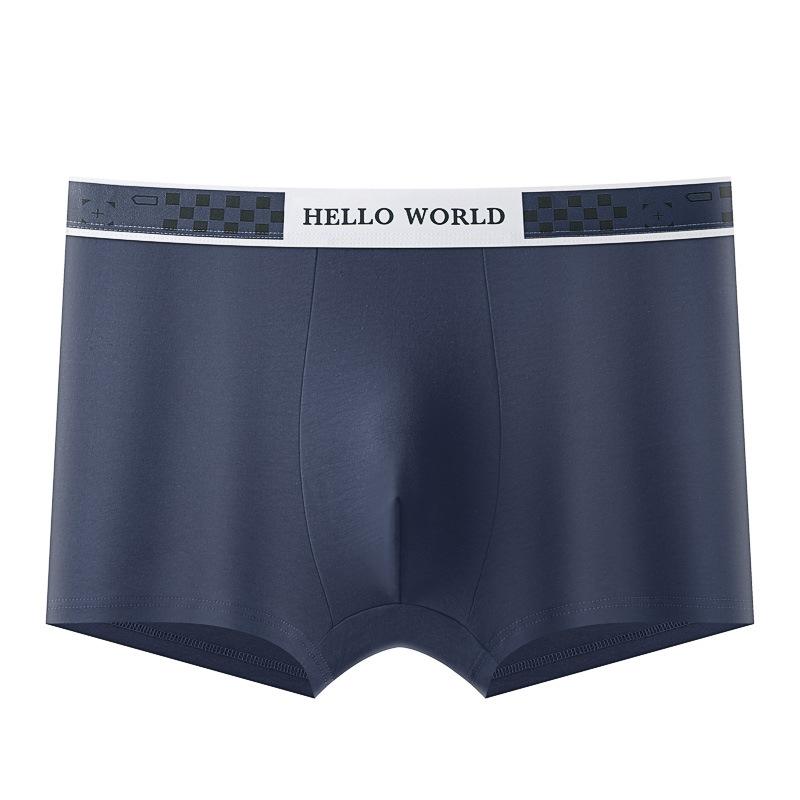 60S Xinjiang Long-Staple Cotton Men'S Pure Cotton Boxer Underwear Fashion Trend Teen Boys Boxer Shorts Head