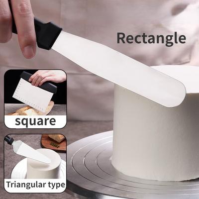 Stainless Steel Cream Spatula Baking Tools 8/10/12 "Cake Decorating Spatula Spread Flat DIY Baking Pastry Tools Kitchen Supplies