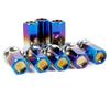 17HEX 42mm M12X1.5 M12X1.25 Koyu Mavi Çelik Otomobil Jant Kilit Bijonları 20 adet/set