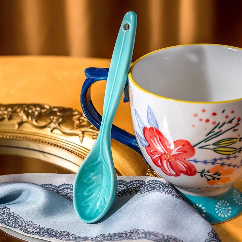 Кружка из костяного фарфора JOYYE с ложкой