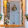 Jetec Welcome Sign for Front Door Interchangeable Wooden Welcome Porch Sign Outdoor Decoration Replaceable with 16 Seasonal Icon for Valentine's St.