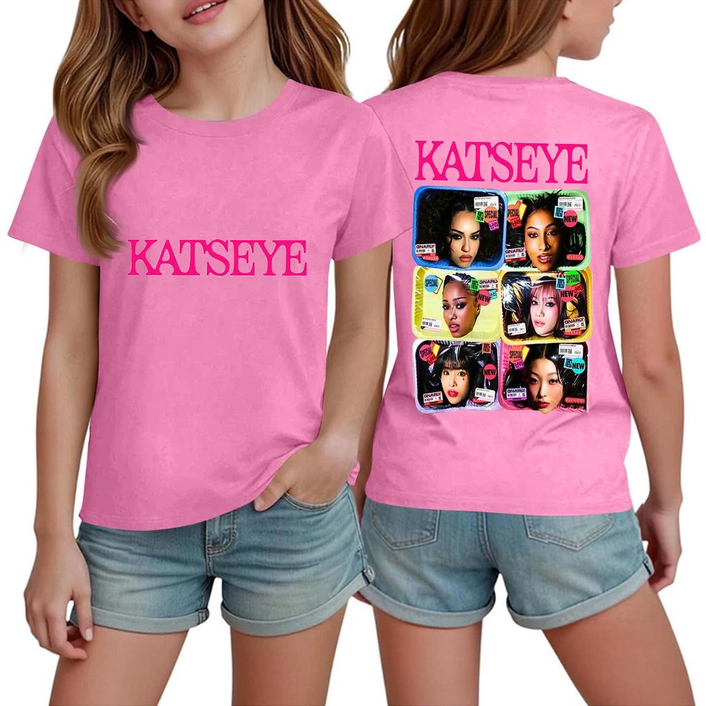 Korean Girl Group Kids Fashion Short Sleeve T-Shirt for Boys and Girls