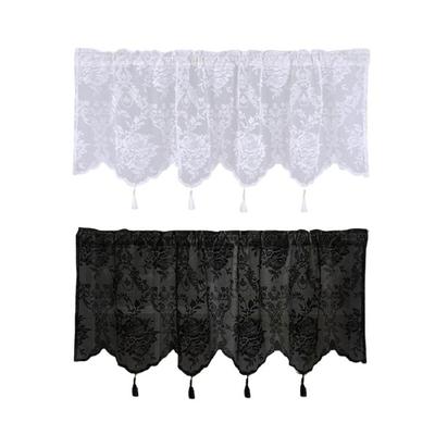 Beautiful Lace Curtain Elegant Thread Weaving Transparently for Kitchens Study Bedrooms and Commercial Decorations