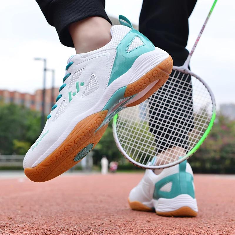 Chaussures de Badminton Homme Entraînement Extérieur Compétition Antidérapantes Couple Résistantes à l'Usure Baskets Respirantes Chaussures de Handball Volley-ball