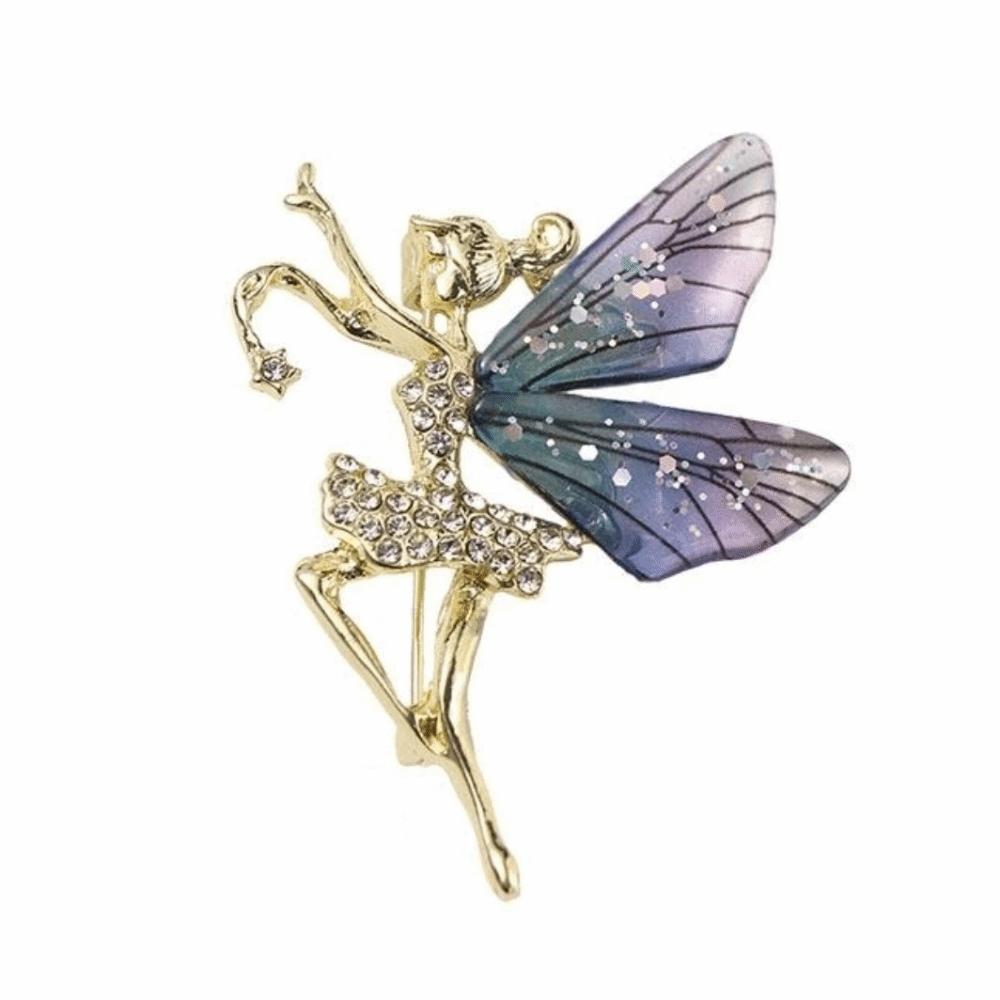 Metal Dancing Girl Brooch Light Luxury Butterfly Brooch Delicate Women's Brooch Clothes Decoration