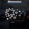 Reflective Bumper Decal Reflective Silver Tone Square A Version of the Stars Reflective Car Sticker Personalized Decoration Vehicle Body or Window
