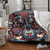 1pc Guitar Music Lightweight Flannel Blanket, Comfortable and Warm Blanket, for Office and Camping Sofa Bed, Livingroom205
