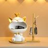 Krone Großer Mund Katze Ornament Freudvolle Reichtum Anziehung Katze Schlüsselaufbewahrung Ornament Haus Schreibtisch Dekoration Einweihungsgeschenk