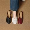 Krazing Pot SheepSkin Mules Round Toe Size 42 Low Heels Slip on Light Shoes Increased Hollow Style Pumps
