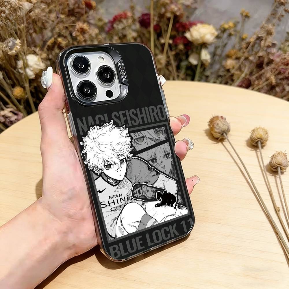 

Blue Lock Nagi Seishiro Phone Case For iPhone 17,16,15,14,13,12,11 Plus,Pro Max,XS,Colorful Silver Black Cover iPhone16Plus