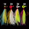 Boxed4PCS 15GFly Hook Set, Feather Hook, Artificial Bait, Micro-fish Bait, Fly Hook, Mosquito Hook