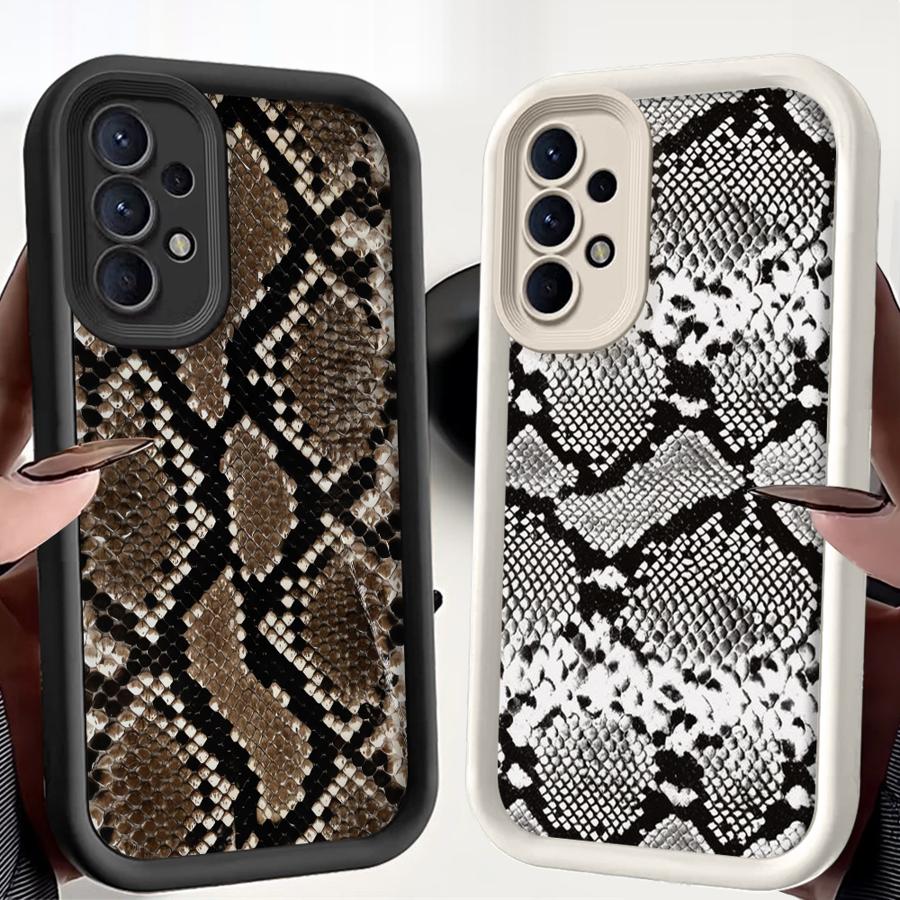 Snake Skin Pattern Phone Cover Case for Samsung Galaxy A16 A15 A12 A13 A51 A73 A53 A54 A34 A71 A72 A35 A36 A26 A32 A23 A56