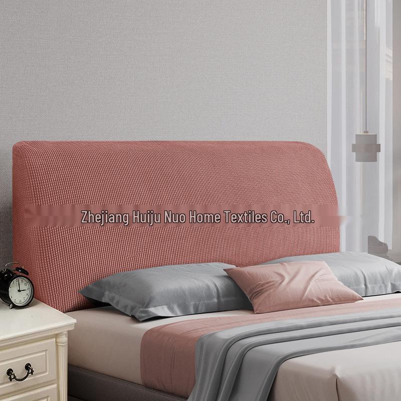 Nordic Style Elastic Bed Head Cover - Full, Removable, Washable, Solid Color, Soft, Dust-Proof Cover