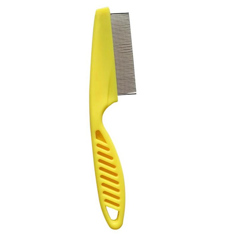 Flea Comb Dog Cat Hair Removal Brush Stainless Steel Dense Teeth Inline Comb Portable Pet Universal Grooming Cleaning Supplies